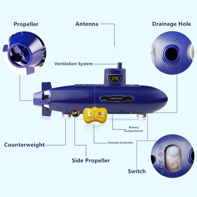 Parent-child Interaction Remote Control Submarine Experiment Entertaining And Learning Popular Science Interest Develope RC Toy 3