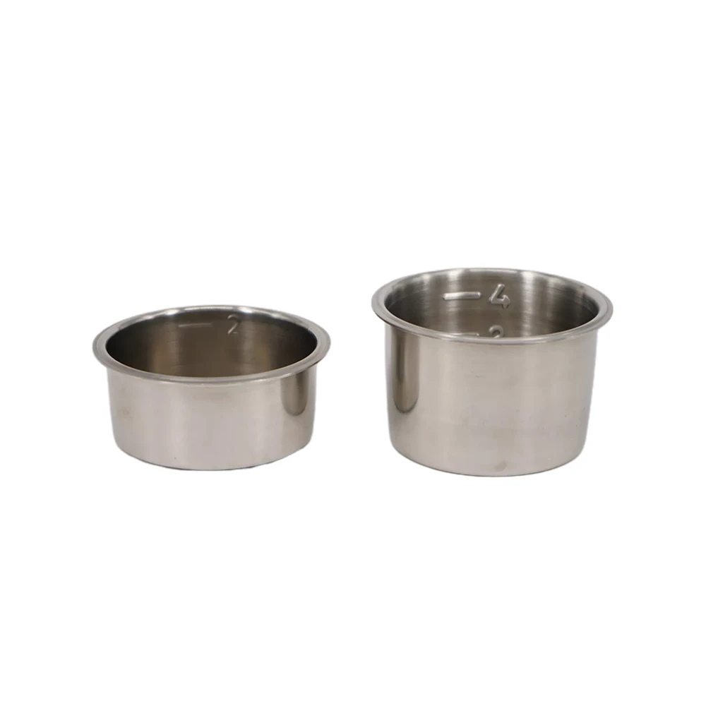 doble taza de café de 51 mm Cesta de filtro poroso no presurizada para Breville Delonghi Krups Filtro de café de acero inoxidable 