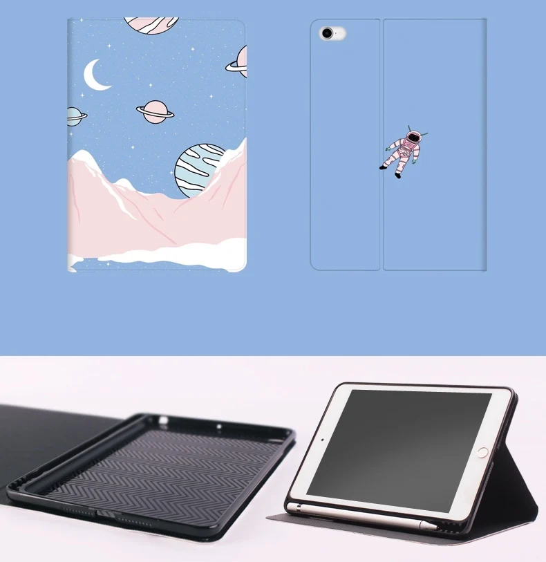 Планшеты Обложка для ipad Mini1 на возраст 2, 3, 4, 5, ipad air 2 3 pro 11 10,5 10,2 дюймов мультфильм чехол для ipad 18 9,7 с карандашница - Цвет: For air3 pro10.5