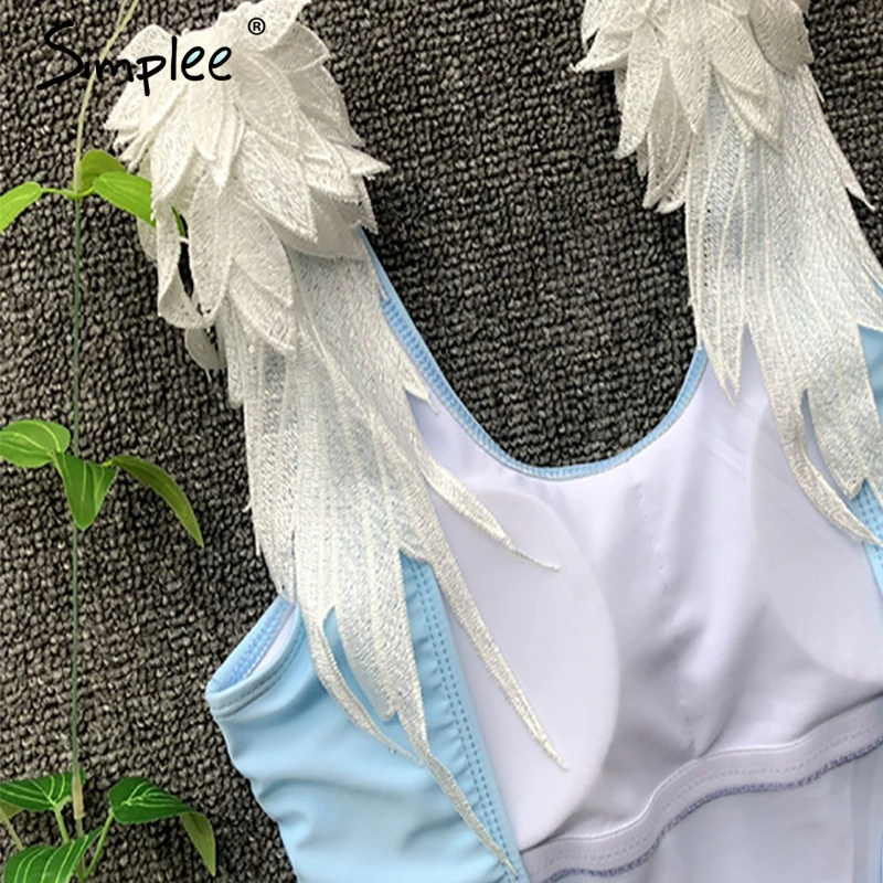 Нарядный женский цельный купальник Simplee сексуальный слитный для женщин стильный