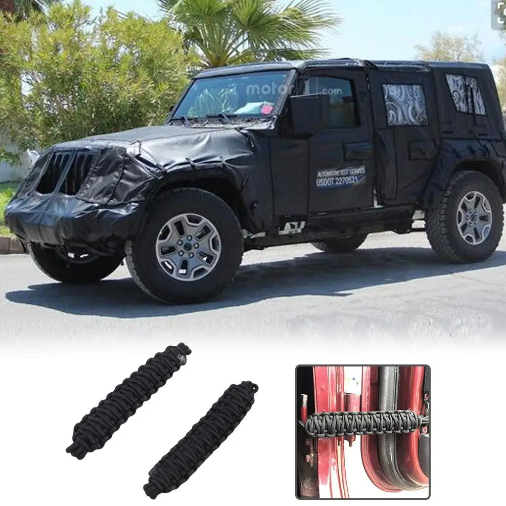 2 шт. ограничитель двери автомобиля предохранительная защита для Jeep Wrangler JK JL General Jeep Wrangler JK 15+ Автомобильные шарниры аксессуары тросы