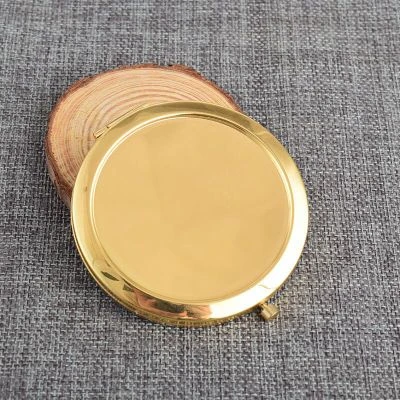 Hollow gold Карманное зеркало Портативный двухсторонняя складной макияж зеркало мини макияжное компактное Для женщин Винтаж косметические зеркала для подарка - Цвет: Hollow gold