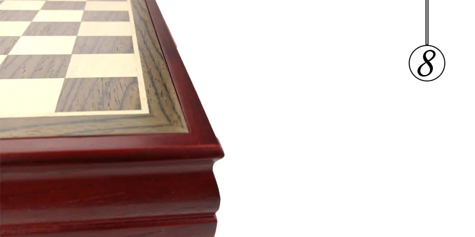 Easytoday Wooden Chess Game Set Wood Chess Pieces Short Tea Style Puzzle Chessboard Table Games High-quality (8)