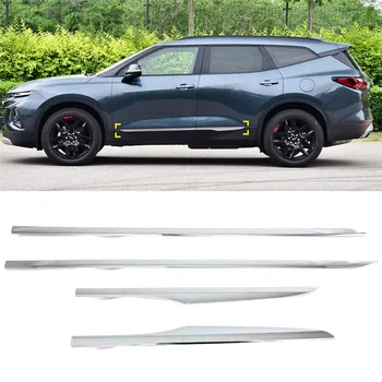 

Car Accessories For Chevrolet Blazer 2019 2020 Chrome Exterior Side Door Body Moulding Trim Cover Protector 4pcs