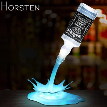 

7 Colors Night Light Touch Switch 3D USB Power Bottle Lamp Bar Party LED Bottle Pour Wine Home Decoration Bedside Lighting