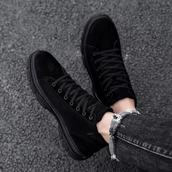 

black shoes casuales leather mens causal sport casual men for sports para 2020 hombre sneaker Mens male informales sneakers de