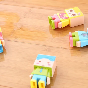 

FangNymph Cartoon Little Puppet Looks Plastic Portable Decorative Two Holes Pencil Sharpener Color Random