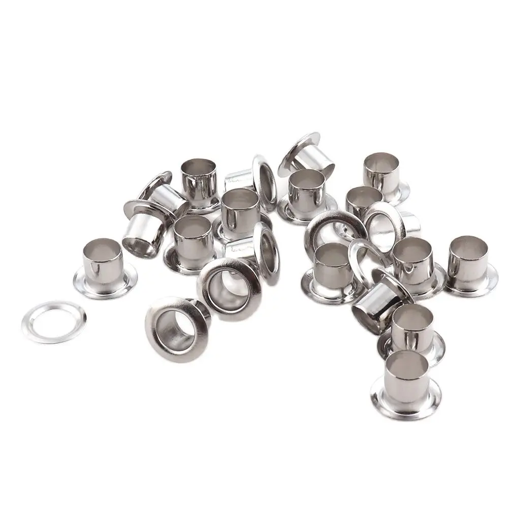 50100setsMentalEyeletsScrapbookGrommetsInnerHole6mmforLeather