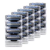 

Turbo! 24pcs/lot High quality Razor Blades,Compatible for Gillettee Mache 3 Machine Shaving Razor Blade for Men Face Care