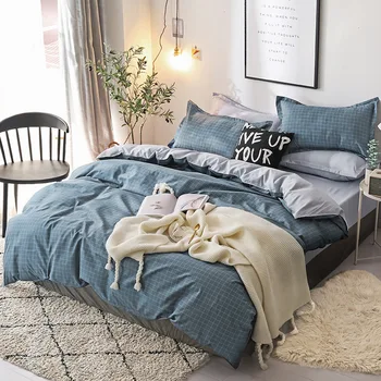 

Lattice Pattern Comforter Bedding Sets Duvet Cover Set King Queen Size Family Bed Cover Set FG01#
