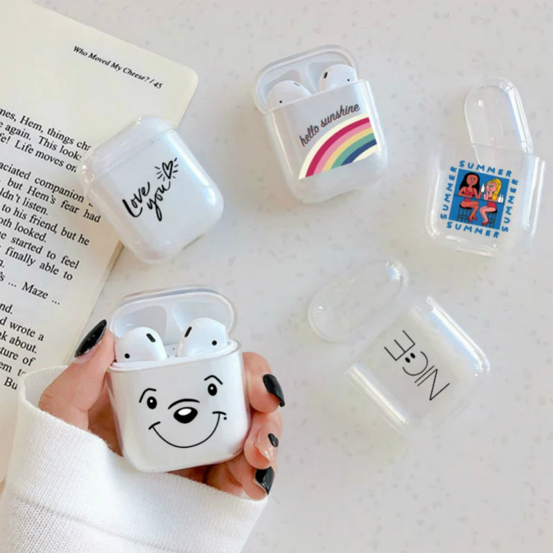 

Cartoon Earphone Case For Apple airpods Case Love Cute Bluetooth Earphone Case For Airpods 1 2 Charging Bags Headphone Soft Case