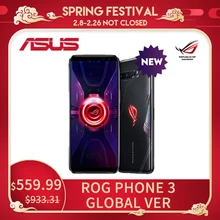 Teléfono ASUS ROG, 3 GB RAM, 128ROM, versión Global, Snapdragon 865plus, 6000mAh, 144HZ, 2SIM