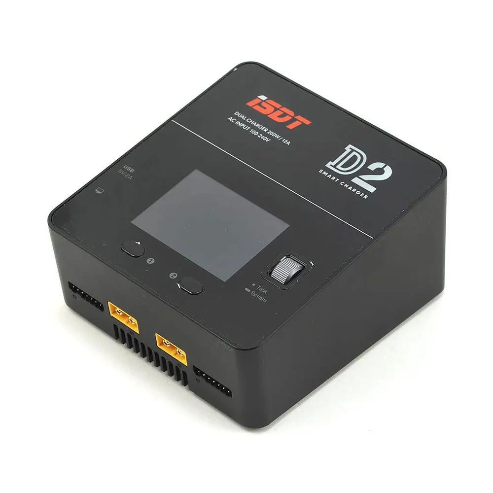 ISDT D2 200 Вт 24A AC двухканальный выход умный аккумулятор баланс зарядное устройство
