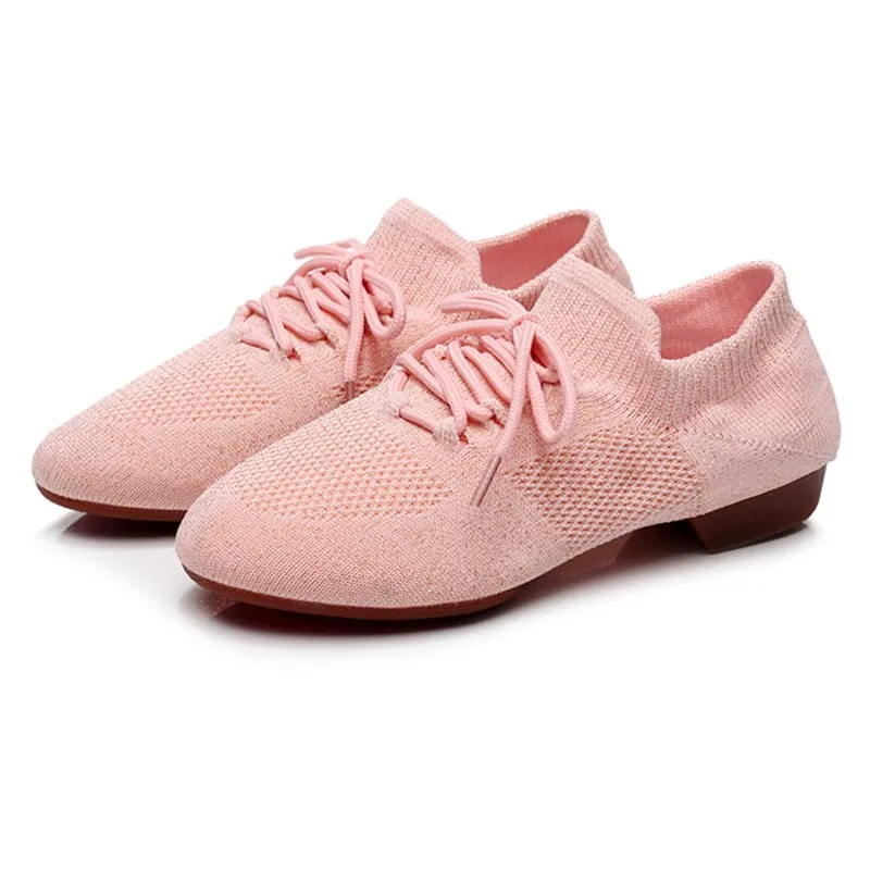 Women Dancing Shoes Soft Pointe Ballet Jazz Dance Shoes Chunky Heel dance shoes