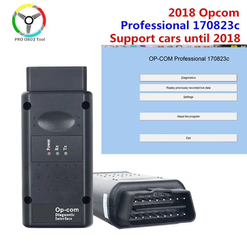 170823c 2018 OPCOM с чипом pic18F458 FTDI FT232RQ для автомобиля Opel диагностический сканер