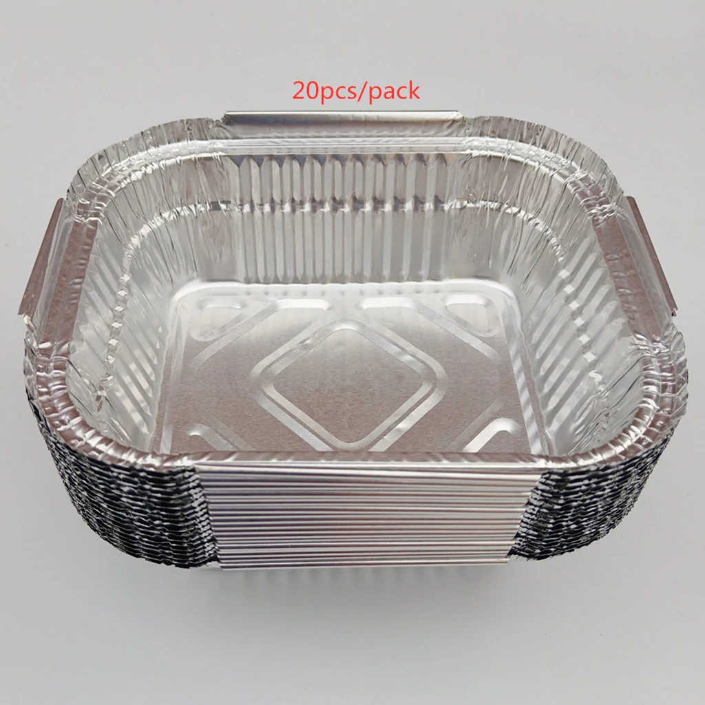 5/10/20xAluminum Foil BBQ Grease Pans Weber Drip Pans Disposable BBQ Grease Pan