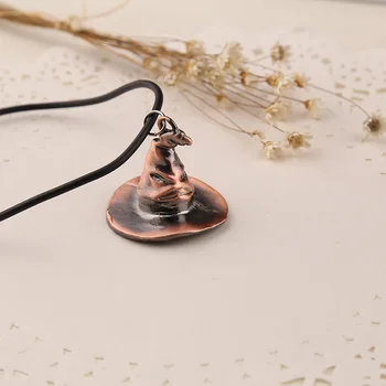 

10 Movie sign geometric 3D harry Series Magic Hat Snitch Time Hourglass Pendant Necklace Enthusiast Leather Necklace Jewelry
