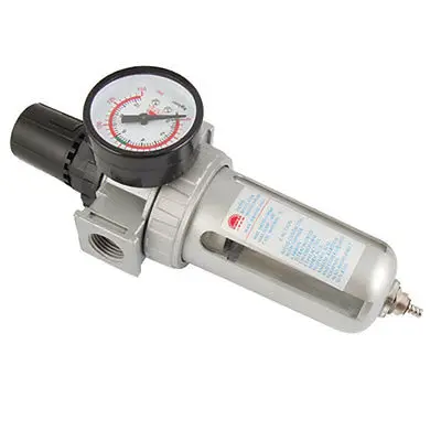 

Pneumatic Filter Regulator Air Source Treatment w Gauge Rkfii