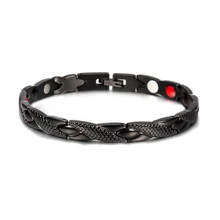 Здоровья энергии магнитный ион браслет с германием мужчины Pulseras Hombre цепь звено из нержавеющей стали браслет для женщин мужчин анти-фа