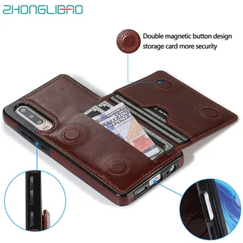 

Case for Hauwei P30 Mate 20 Mate20 Pro Lite Nova 4e Credit Card Holder Wallet Luxury Leather Stand Shockproof Protective Cover