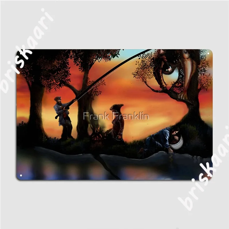 

Вращающееся искусство! Два фото в одном! Рыбалка и собирание металлических знаков Настенная роспись кинотеатр дизайнерские фотоплакаты