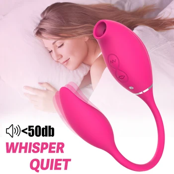 Clitoral Sucking Vibrator With Vibrating Egg 2 in 1 G-Spot Clitoris Stimulator Nipples Clit Sucker Sex Toys For Women Adults 18 2