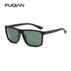 FUQIAN Brand Classic Square Polarized Sunglasses Men Vintage Plastic Mirror Sun Glasses Unisex  Black Driving Eyewear UV400 ► Photo 3/6