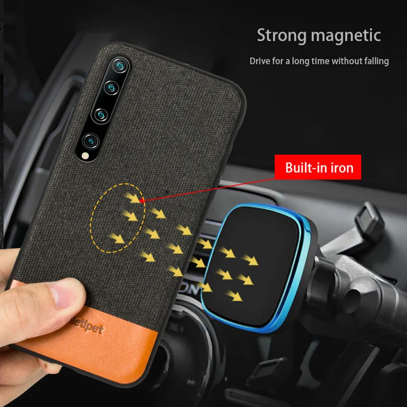 Fabric Man business Magnetic case For POCO X3 Pro coque For xiaomi mi 10 pro 10Ultra 9SE 9 T cover For Redmi note 9s 9 pro 8 7
