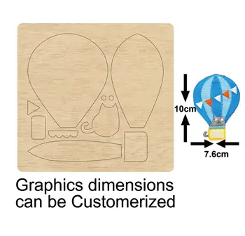 

DIY wooden mould cutting dies 141*149*10mm for hot air balloon scrapbooking paper Steel Punch crafts laser Wood die