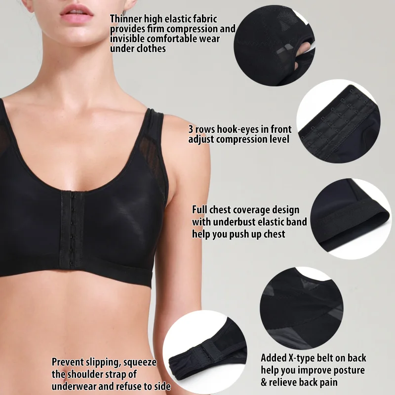Women Body Shaper Slimming Underwear Posture Corrector Shapewear Tops Back Support Seamless Underwear Corset Women Bras Tops