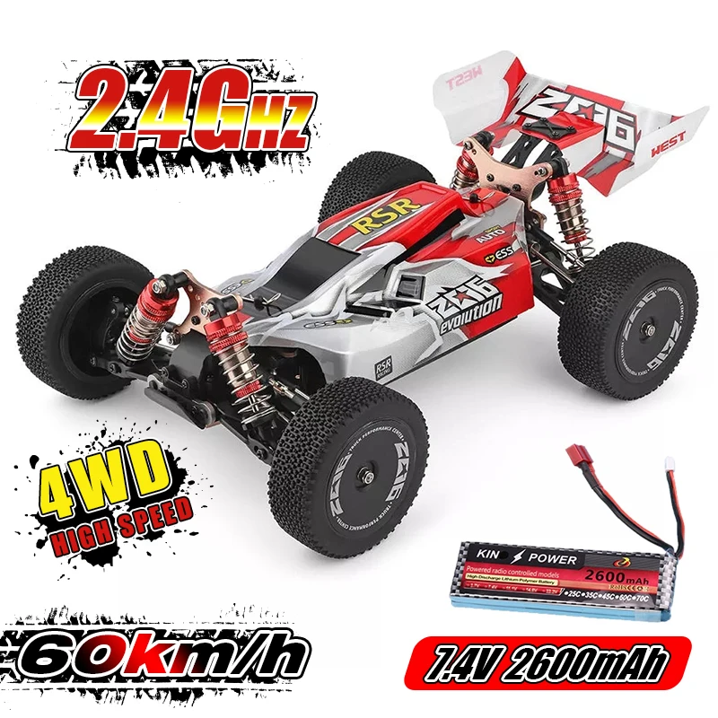 WLtoys 1/14 144001 RTR 2.4GHz RC Car Scale Drift Racing Car 4WD Metal Chassis Hydraulic Shock Absober Off-Road Vehicle Toy