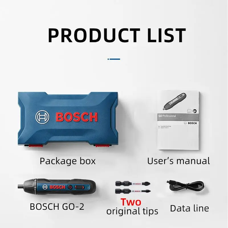 Bosch Go2 Electric Screwdriver Rechargeable Automatic Screwdriver Hand Drill Bosch Go 2 Multi-function Electric Batch Tool