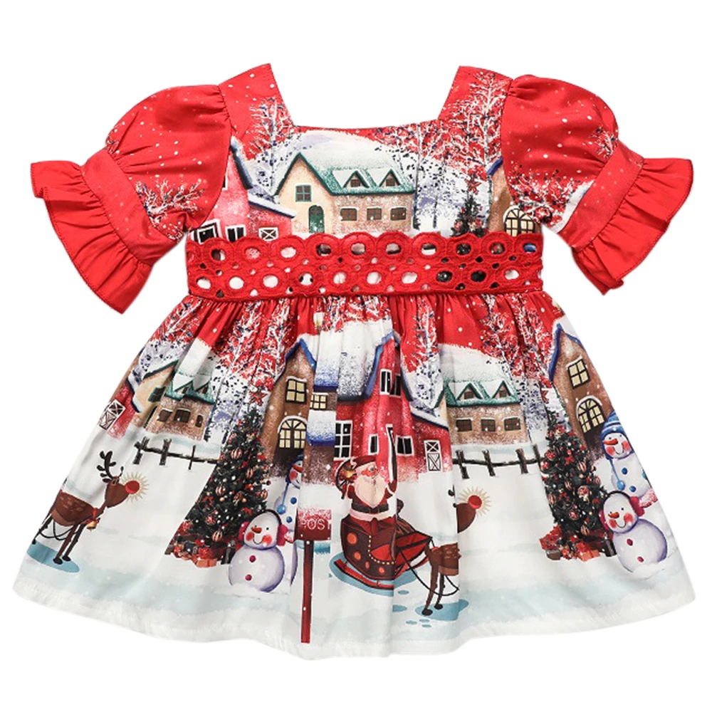 Рождественское платье принцессы; милое платье для маленьких девочек; платье-пачка с бантом и поясом; милое детское платье для дня рождения; D20