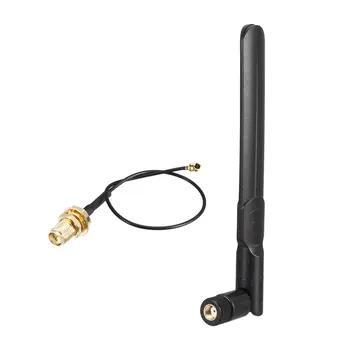 

uxcell 2Set WiFi Antenna 8dBi 2.4/5/5.8GHz PR-SMA Male 11cm U.FL to RP-SMA Female Cable , compatible with bluetooth antenna