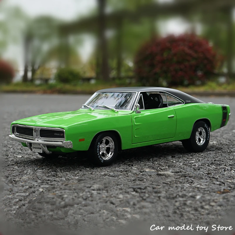 Maisto 1:18 1969 DODGE CHARGER R/T Ретро модель автомобиля из сплава Классическая украшение коллекции подарок|Наземный