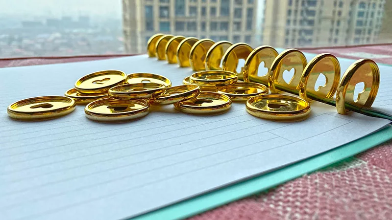 35 мм 30 шт. кольцо для переплета в форме сердца для блокнота, бумажное ...