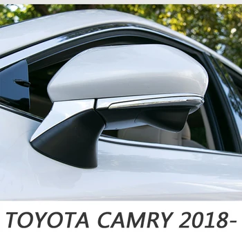 

Car Rearview Mirror Side Trim Stickers For Toyota Camry 70 XV70 8th MK8 Auto Silver ABS Chrome Covers Car Styling Accessories
