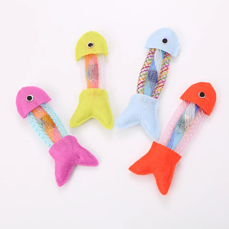 1pcs Cat Toys Fish Shape Interactive Toy Non Woven Japonicum Small Fish Cat Toy Pet Cat Supplies