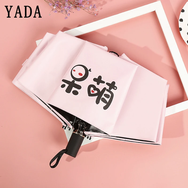 

YADA High Quality Hello Letter Umbrellas Parasol Rain Women uv Cartoon Call Letter Umbrella For Women Windproof Umbrellas YS748