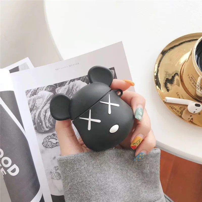 Милые Чехлы для Airpods чехол для наушников с милыми мультяшками чехол для Apple Airpods 1 2 Наушники зарядная коробка аксессуары сумка Мода