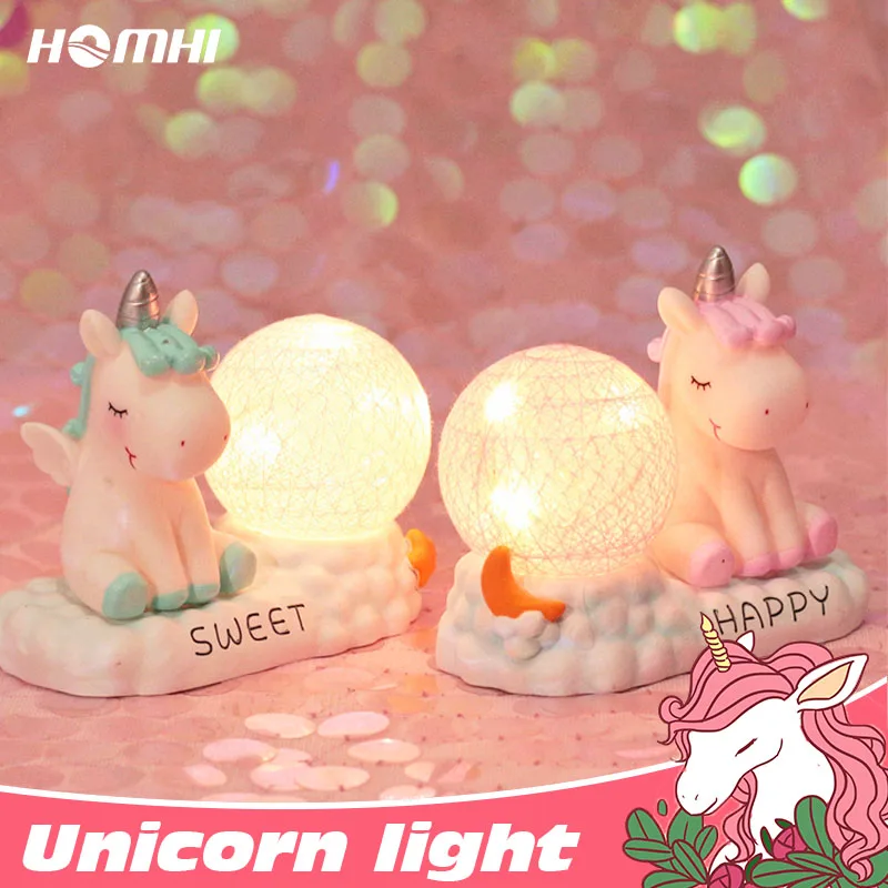 

unicorn night light baby beside lamp cloud mood Led soft light Nursery room children's lamp pink holiday gadgets Birthday gift