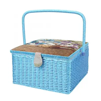 

European Style Home Craft Sewing Tool Needle Thread Basket Needlework Box Container Sundries Organizer with Sewing Accessories