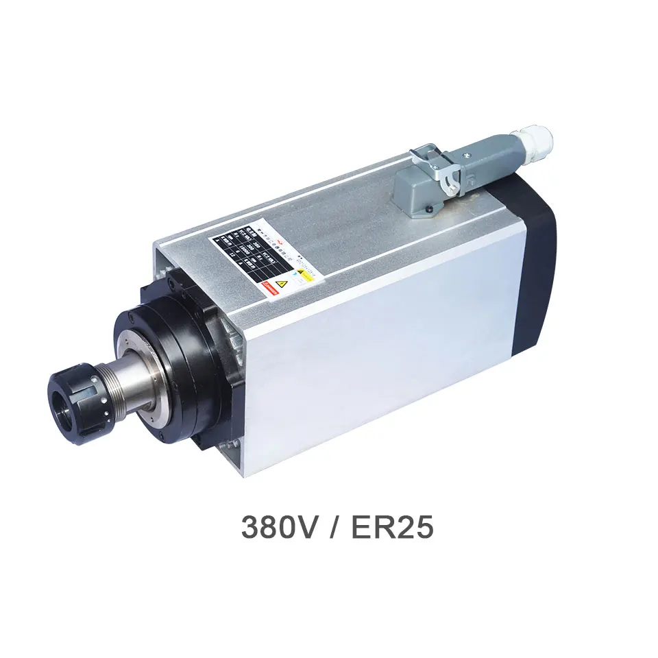 380V ER25 Daedalus 4.5kw с воздушным охлаждением квадратный шпиндель ER25 патрон 380 В гравировальный инструмент для гравировки фрезерный станок с ЧПУ - Цвет: 380V ER25