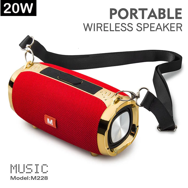 M228 red Speaker Bluetooth 40 W speaker portable audio stick computer music box center feather Bluetooth stereo sub audio column FM - Цвет: M228 red