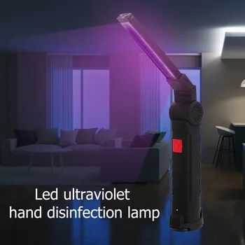 

Portable Disinfection Sanitizer Light LED 5 Modes Handheld LED UVC UVFlashlight for Household Rooms Protection Supplies