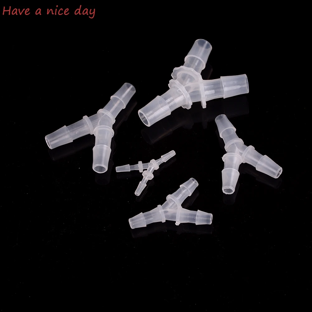 1pcs 3.5-12.7mm Y Type Hose Equal Tee Plastic Water Pipe Connectors | Обустройство дома