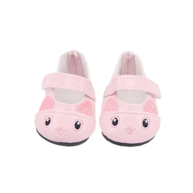 Doll Clothes Flamingo Kitty Pepa Pig George Dsiney Elsa Dress Shoes For 18 Inch American of Girl&43CM Reborn Baby New Born Doll b199