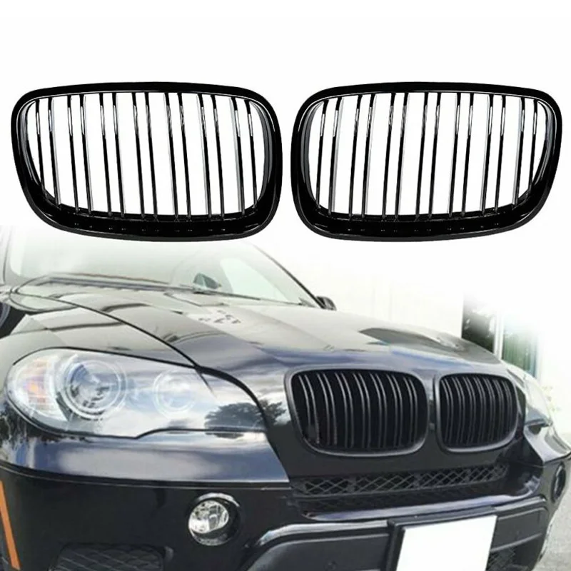 

2pcs Set Grille High Quality For BMW E70 E71 08-13 Accessory ABS Black