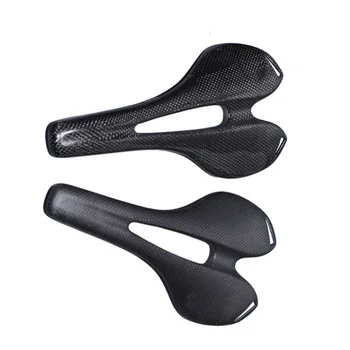 

EC90 3K Carbon Fiber Saddle Ultralight MTB Road Bike Bicycle Saddle Hollow Cushion Road Bike Spare Parts 270*143mm