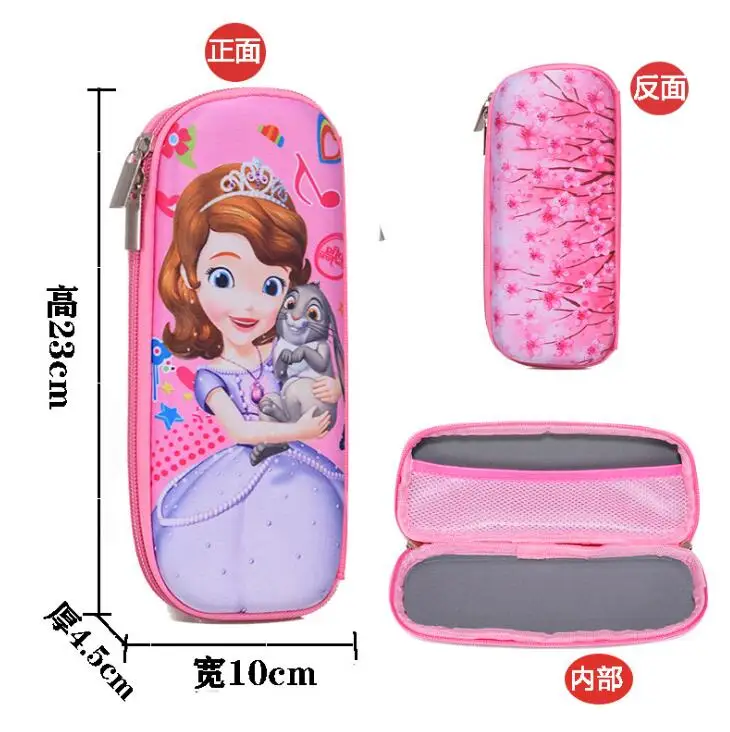 pencil box Модный рюкзак принцессы, ортопедические школьные сумки для детей, девочек, детей, начальной школы, сумка для книг - Цвет: pencil box